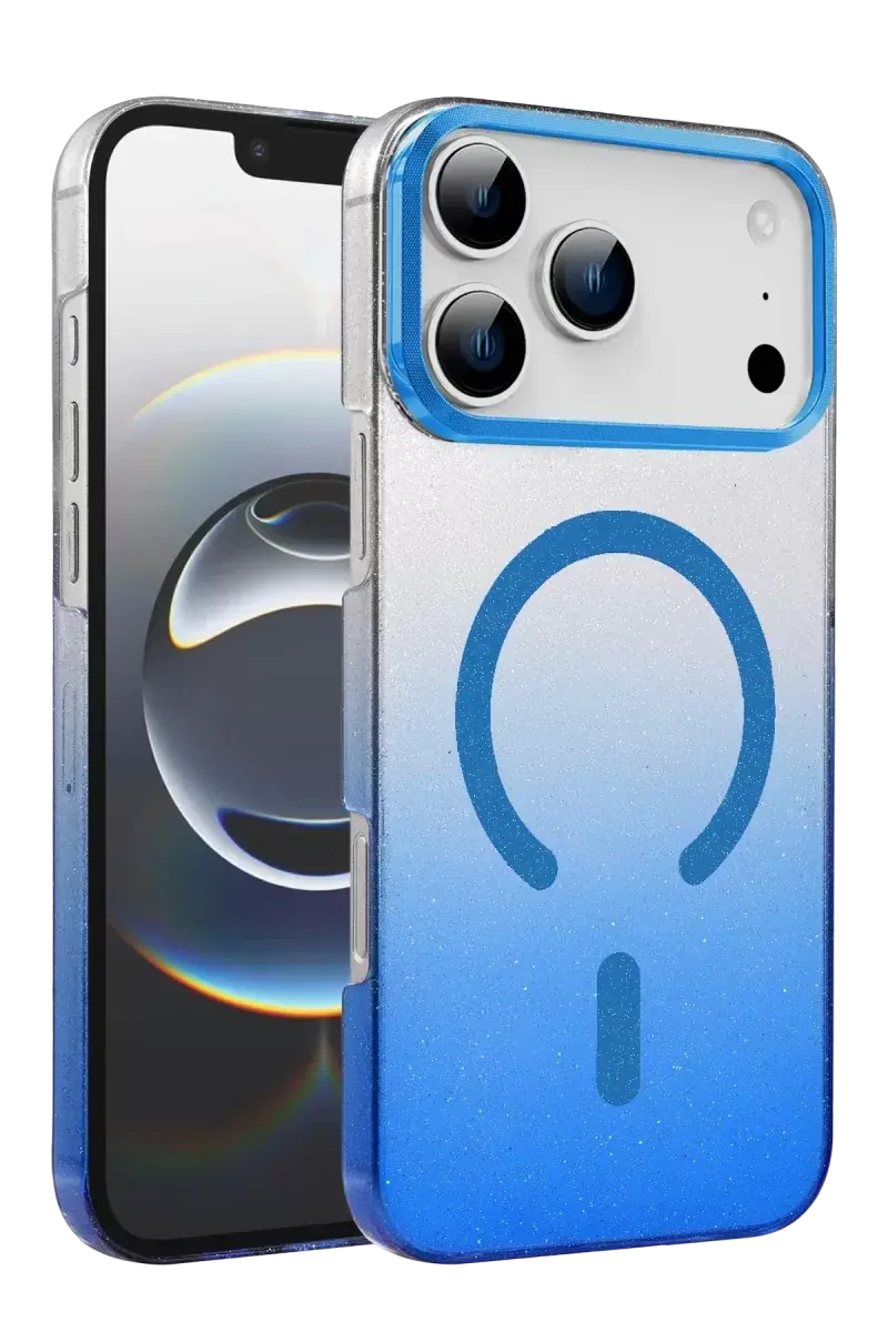 Newface Apple İphone 17 Pro Glossy Magsafe Kapak - Mavi