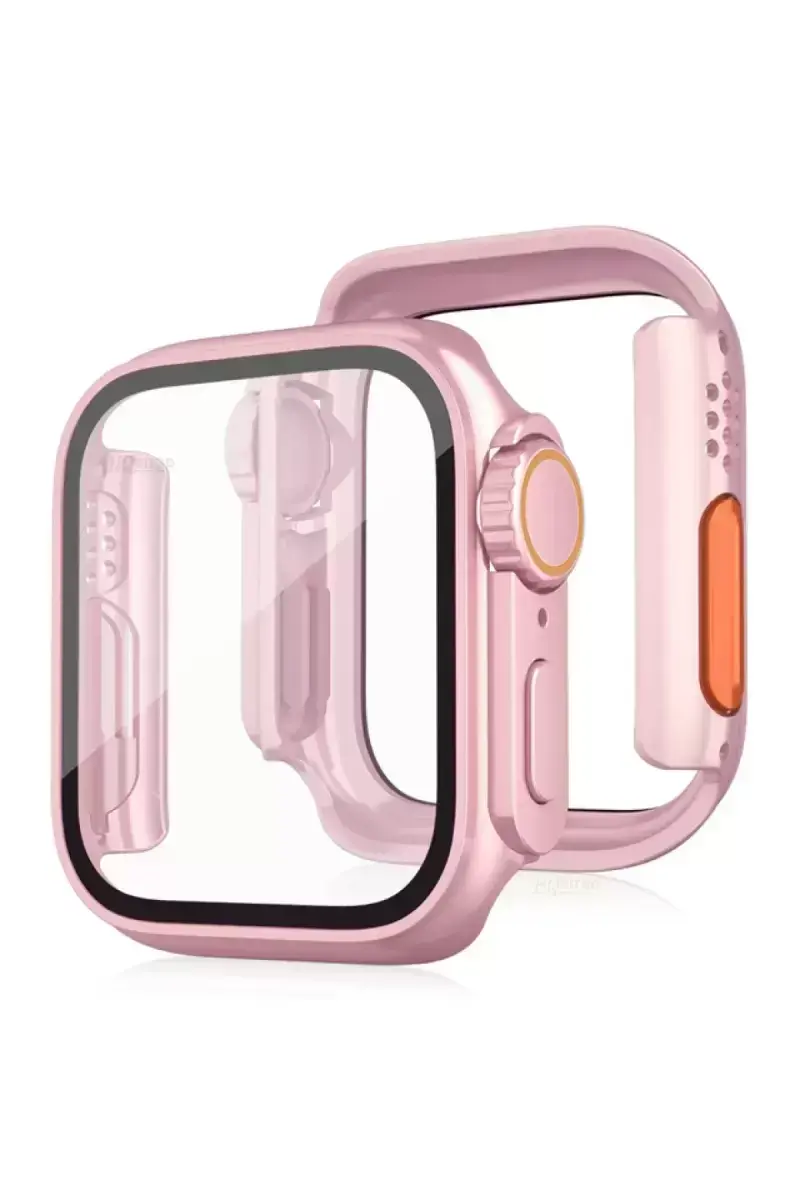 Newface Apple Watch 41mm Watch 49mm Kasa Dönüştürücü Ve Ekran Koruyucu - Rose Gold