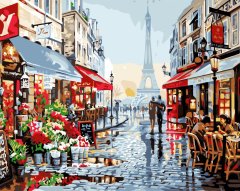 40x50cm Sayılarla Boyama Tuval - Paris