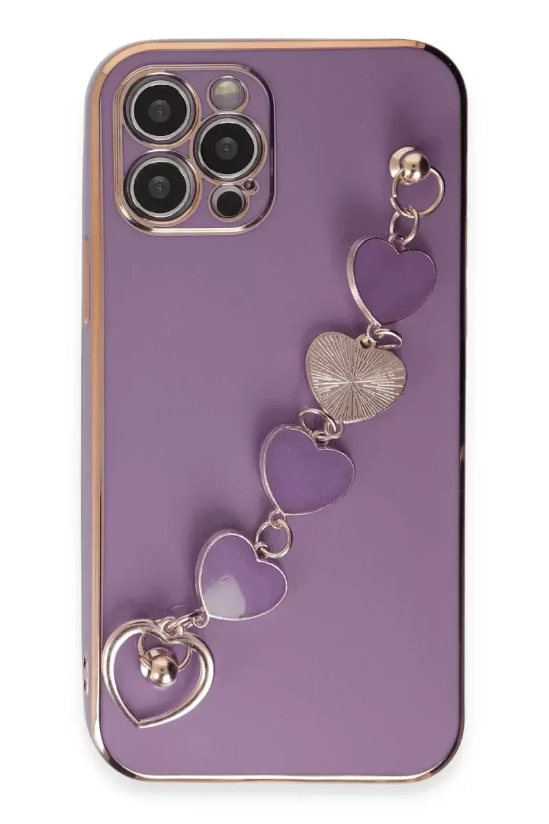 Newface İphone 12 Pro Kılıf Esila Silikon - Mor