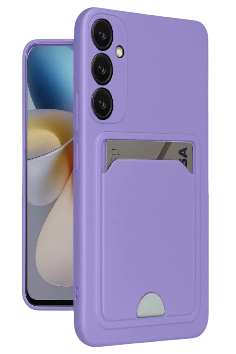 Newface Samsung Galaxy A16 5g Kılıf Kelvin Kartvizitli Silikon - Lila