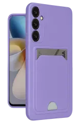 Newface Samsung Galaxy A16 5g Kılıf Kelvin Kartvizitli Silikon - Lila