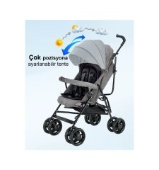 Baby2Go 2012 Eko Baston Bebek Arabası - Gri
