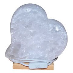 Kalp Şekilli Doğal Kaya Tuzu Lambası Çankırı Kablolu Ampullü Beyaz 3-4 Kg