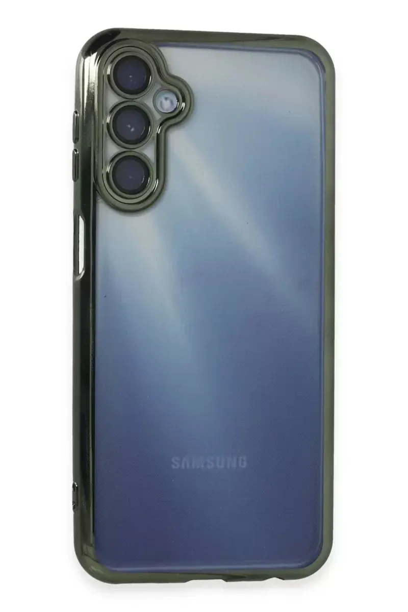 Newface Samsung Galaxy A55 5g Kılıf Razer Lensli Silikon - Yeşil