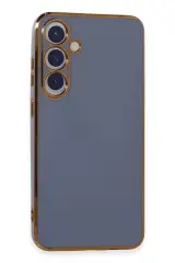 Newface Samsung Galaxy S24 Plus Kılıf Volet Silikon - Mavi