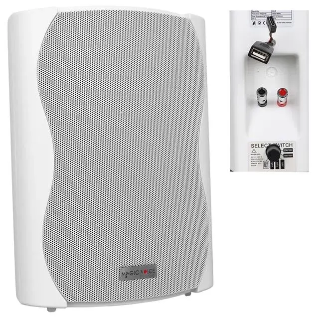 Magicvoice F-lhy6.5s 6.5'' (16 Cm) Hat Trafolu Duvar Tipi Sütun Hoparlör (30w Rms / 200w Peak - Mp3 Usb Uyumlu) - Beyaz