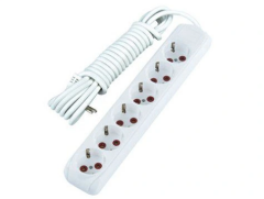 3 Mt. Kablolu 6 Lı Topraklı Grup Priz