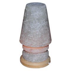 Abajur Şekilli Doğal Kaya Tuzu Lambası Çankırı Kablolu Ampullü Beyaz 3-4 Kg