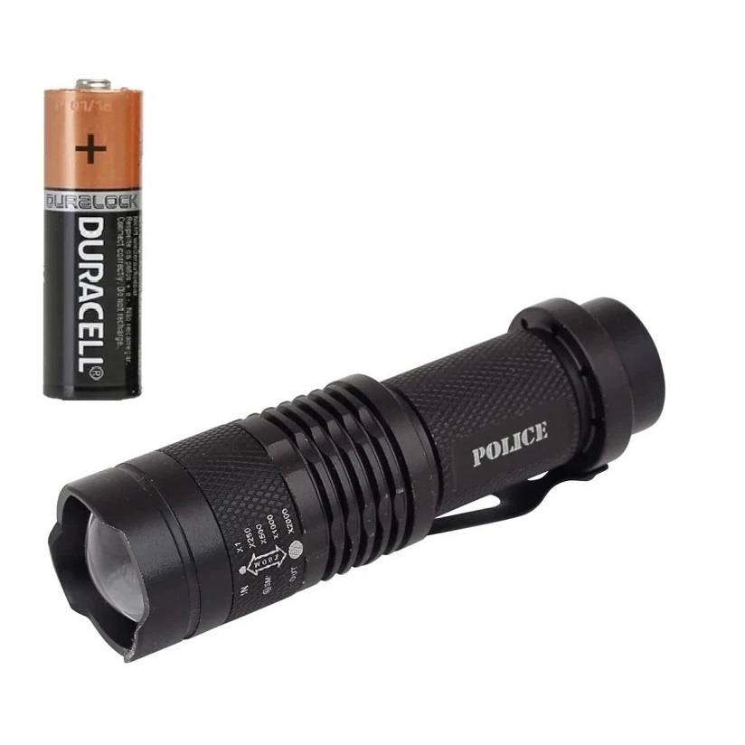 Cree Q5 Led Zoomlu  Pilli Mini Feneri 14500 Pil İle Çalışma Özelliği