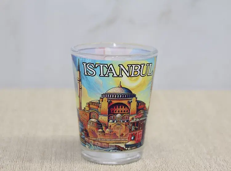 İstanbul Temalı Cam Shot Bardak - Model 2