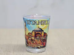 İstanbul Temalı Cam Shot Bardak - Model 2