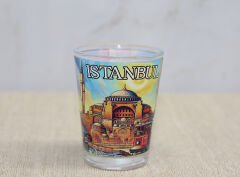 İstanbul Temalı Cam Shot Bardak - Model 2