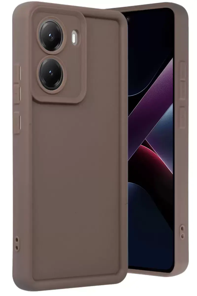 Newface Xiaomi Poco X7 Pro Viera Silikon - Kahverengi
