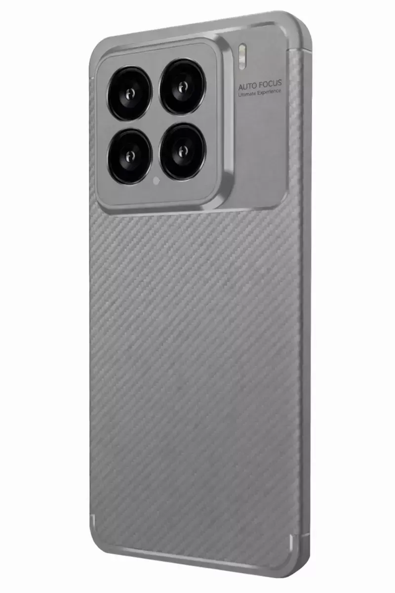 Newface Xiaomi Mi 15 Kılıf Auto Focus Karbon Kapak - Gri