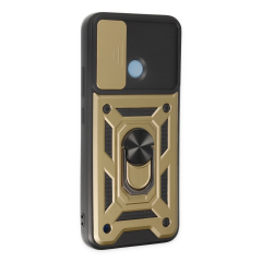 Realme C25y Kılıf Pars Lens Yüzüklü Silikon - Gold