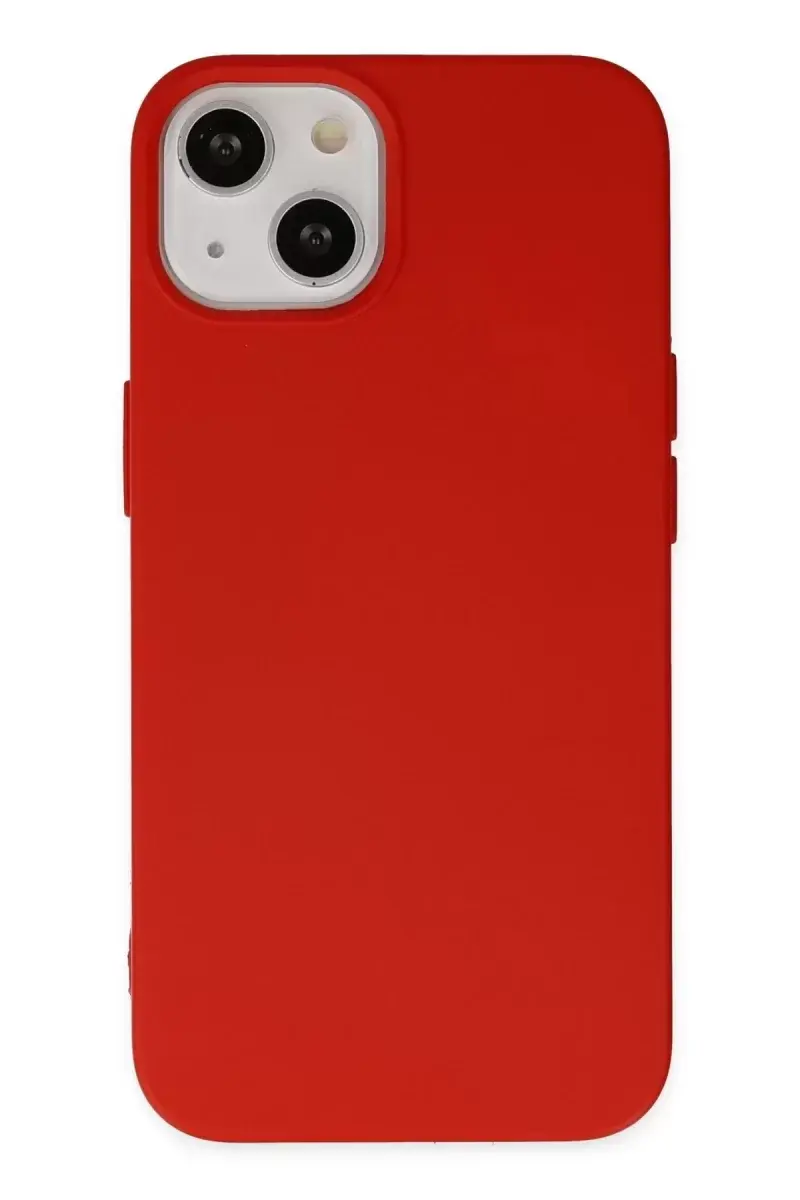 Newface İphone 14 Plus Kılıf Nano İçi Kadife Silikon - Kırmızı