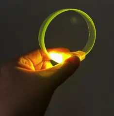 3 Modlu Pilli Led Işıklı Esnek Parti Bilekliği Sarı