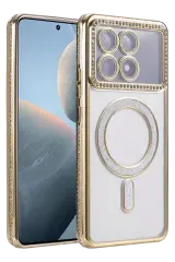Newface Xiaomi Poco X6 Pro Joke Simli Magneticsafe Kılıf - Gold