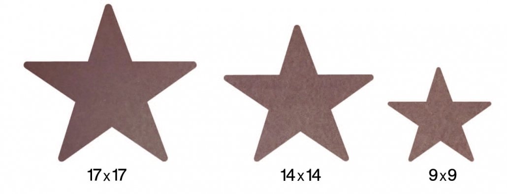 Ahşap Yıldız Takımı 3'lü - 18mm - H81