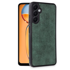 Samsung Galaxy A26 Kılıf Aras Deri Kapak - Koyu Yeşil