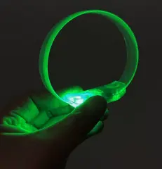 3 Modlu Pilli Led Işıklı Esnek Parti Bilekliği Yeşil