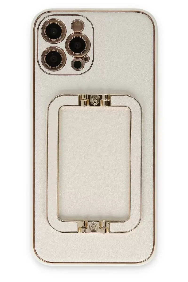 Newface İphone 12 Pro Max Kılıf Coco Elit Kapak - Beyaz