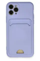 Newface Apple İphone 11 Pro Kılıf Kelvin Kartvizitli Silikon - Lila