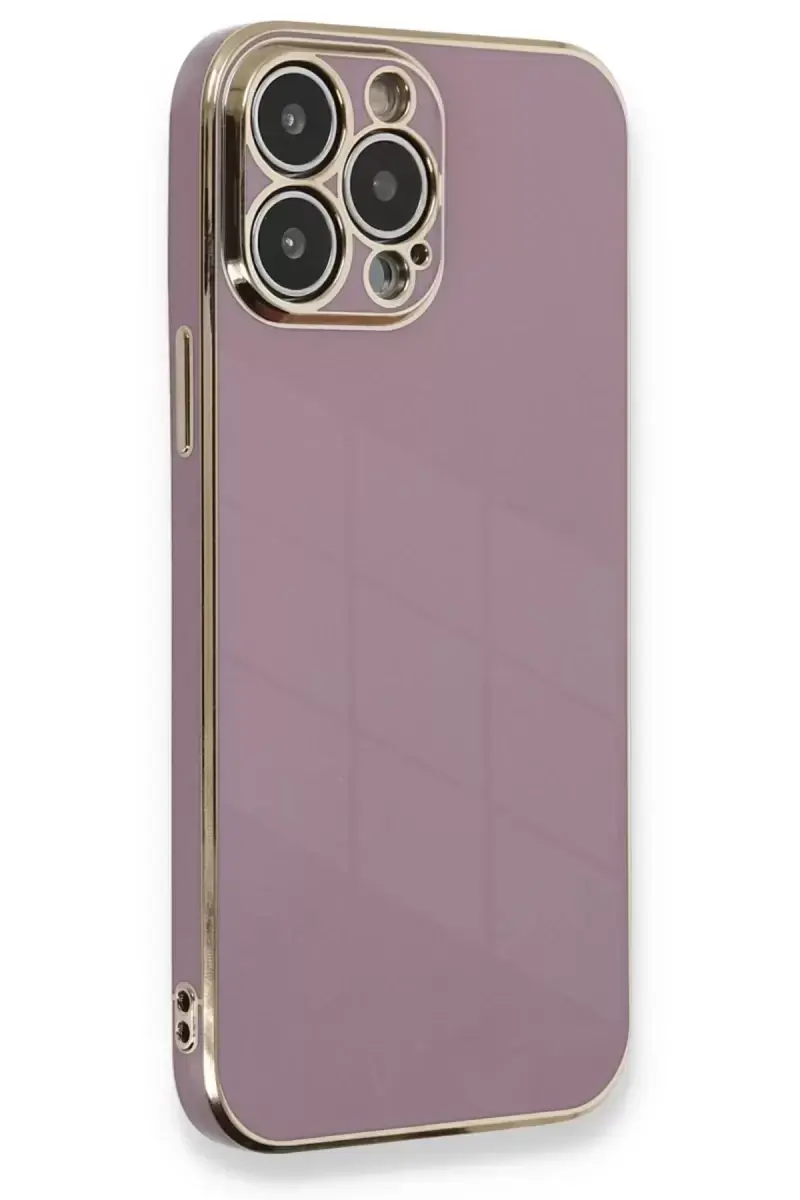 Newface Apple İphone 13 Pro Max Kılıf Volet Silikon - Mor