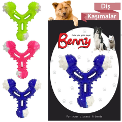 Benny Diş Kaşıma Köpek Oyuncağı Çatal 11 cm Çeşitli Renklerde