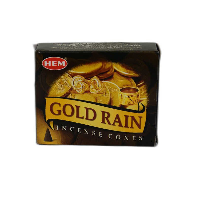 Altın Yağmuru Bolluk Bereket Çeken 10 Konik Tütsü - Gold Rain Incense Cones