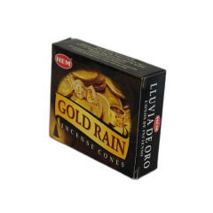 Altın Yağmuru Bolluk Bereket Çeken 10 Konik Tütsü - Gold Rain Incense Cones