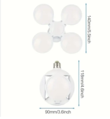 Led Futbol Ufo Ampul E27 28w 360 Derece Katlanır Lamba Ac 220v Lamba Led Spot Işık Beyaz Glop Led