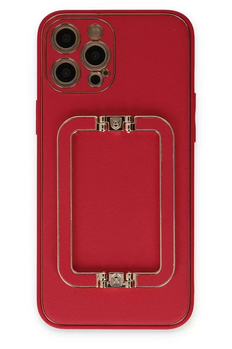 Newface İphone 12 Pro Max Kılıf Coco Elit Kapak - Kırmızı