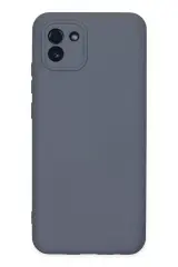 Newface Samsung Galaxy A03 Kılıf Nano İçi Kadife Silikon - Gri
