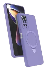 Newface Xiaomi Redmi Note 12 Pro 4g Regal Magsafe Standlı Kapak - Lila