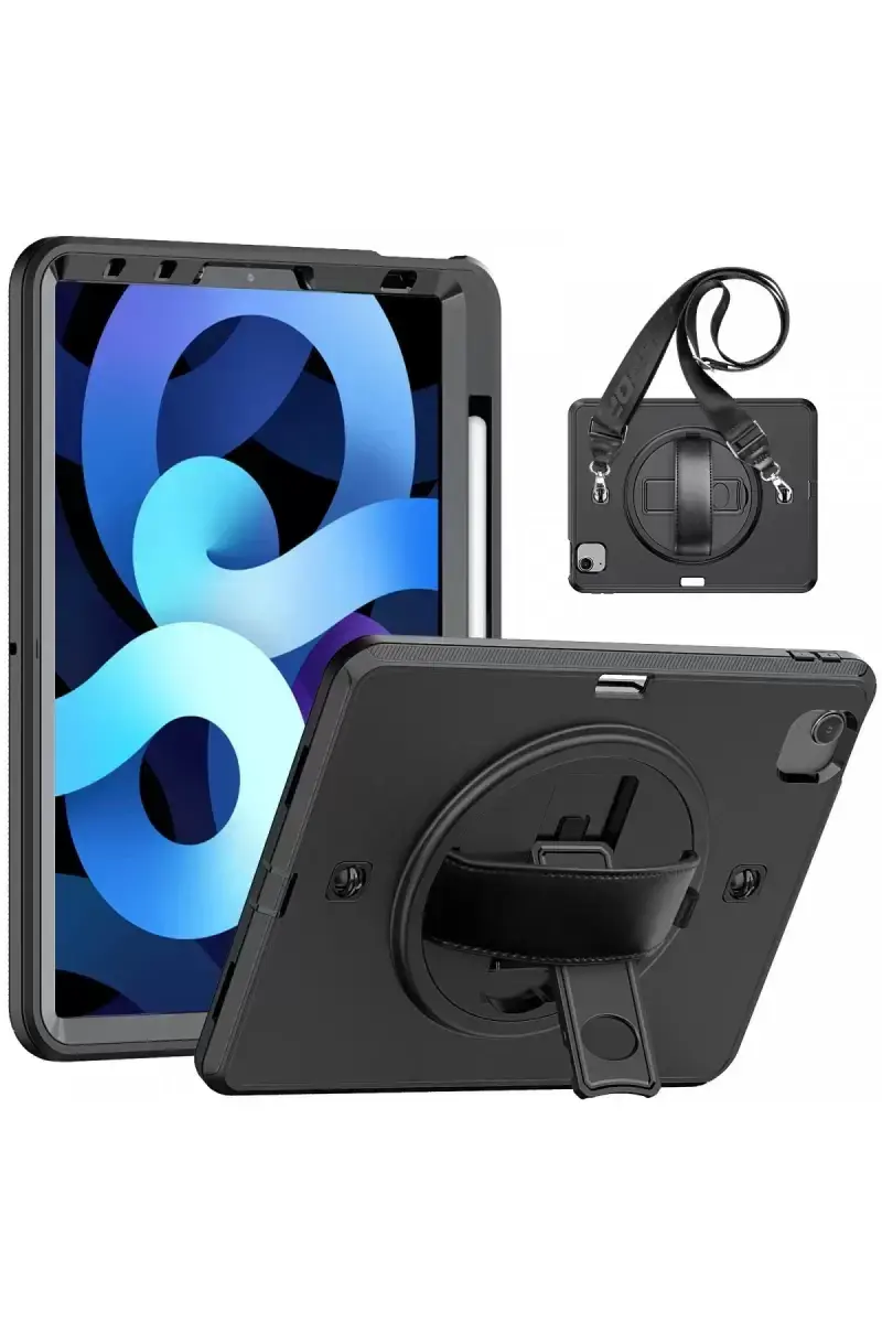 Newface Apple İpad Pro 11 (2020) Kılıf Strap-c Otterbox Tablet Kapak - Siyah