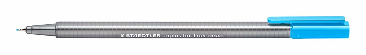 Üçgen Fineliner - 0.3 mm - Neon Mavi
