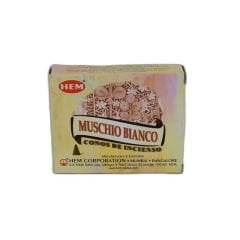 Beyaz Misk Mutluluk Kokulu 10 Konik Tütsü - White Musk Incense Cones