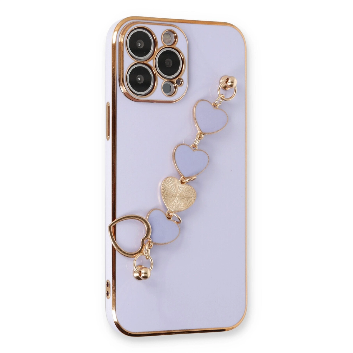 İphone 13 Pro Max Kılıf Esila Silikon - Lila