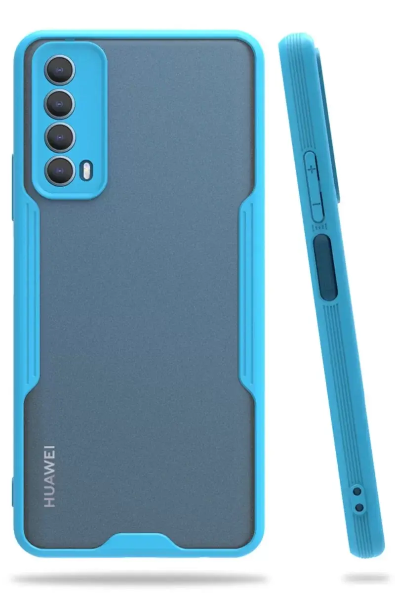 Newface Huawei P Smart 2021 Kılıf Platin Silikon - Mavi