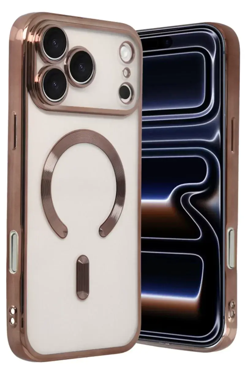 Newface Apple İphone 17 Pro Max Kross Magneticsafe Kapak - Çöl Titanyum