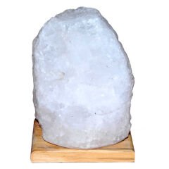 Doğal Kristal Kaya Tuzu Lambası Çankırı Kablolu Ampullü Beyaz 2-3 Kg