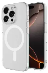 Newface Apple İphone 16 Pro Kılıf Magneticsafe Şeffaf Silikon - Şeffaf