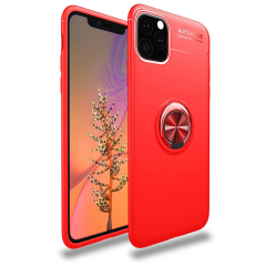 İphone 11 Pro Max Kılıf Range Yüzüklü Silikon - Kırmızı