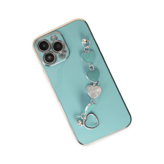 İphone 13 Pro Max Kılıf Esila Silikon - Su Yeşili