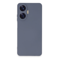 Realme C55 Kılıf Nano İçi Kadife Silikon - Gri