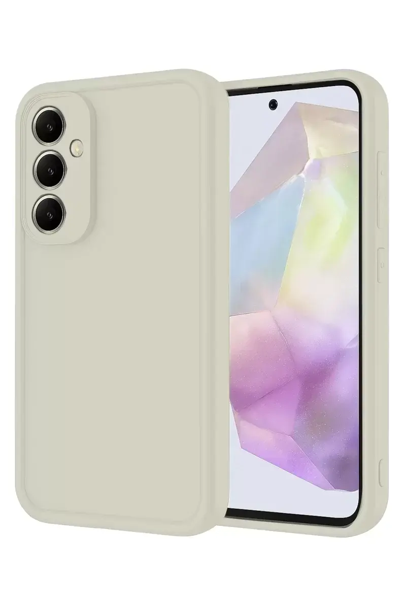 Newface Samsung Galaxy A56 Kılıf Viera Silikon - Krem