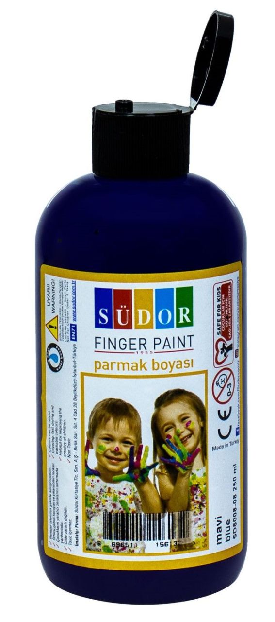 Parmak Boyası 250ml Mavi