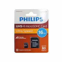 Philips Fm16mp45b/00 16gb Class10 Uhs-ı U1 Tf Adaptörlü Micro Sdhc Hafıza Kartı
